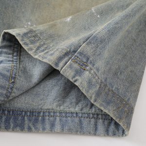 Ink Splash Vintage Wash Bermuda Shorts