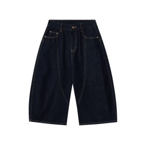 Barrel-Leg Selvedge Denim Bermuda Shorts