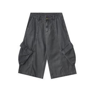 Dark Gray Cargo Bermuda Shorts