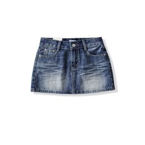 Women's Vintage Denim Mini Skirt