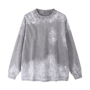 Gray Loose Fit Painted Cotton Sweatshirt